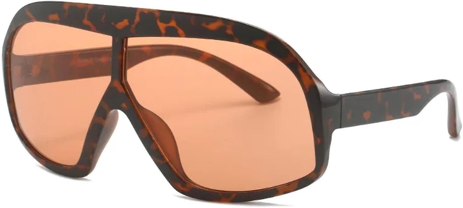 

Солнцезащитные очки для мужчин, квадратные панк-очки, солнцезащитные очки для женщин и мужчин, винтажные женские солнцезащитные очки для улицы, очки с защитой от УФ-излучения UV400 LXLHWN, Leopard-orange