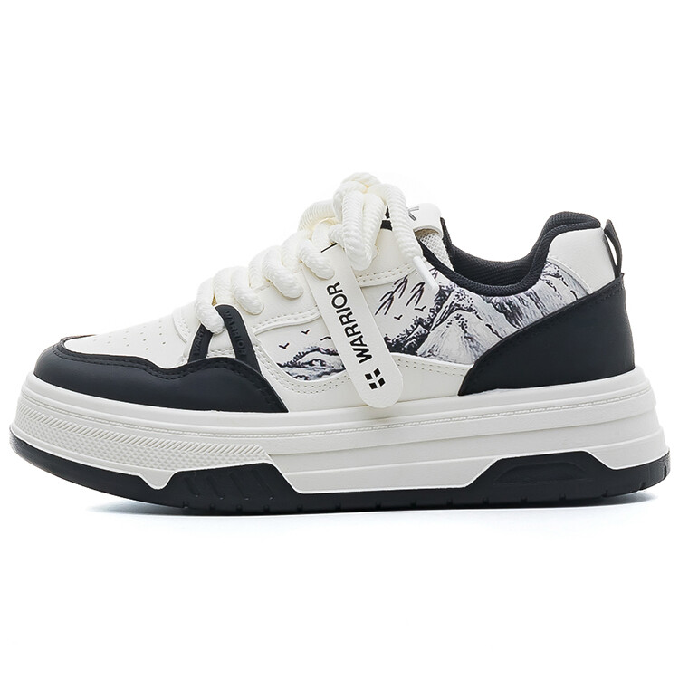

Кроссовки WARRIOR Skateboard Shoes Women's Low-Top Beige Black, бежевый/черный