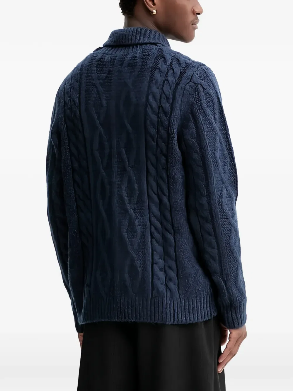 Свитер крупной вязки с воротником-шалью Levi'S, синий — фото 3