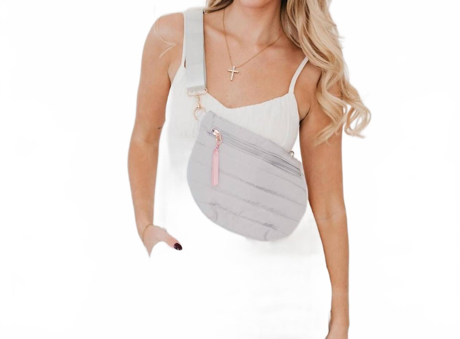 

Сумка-пояс Jolie Puffer серого цвета Pretty Simple, серый