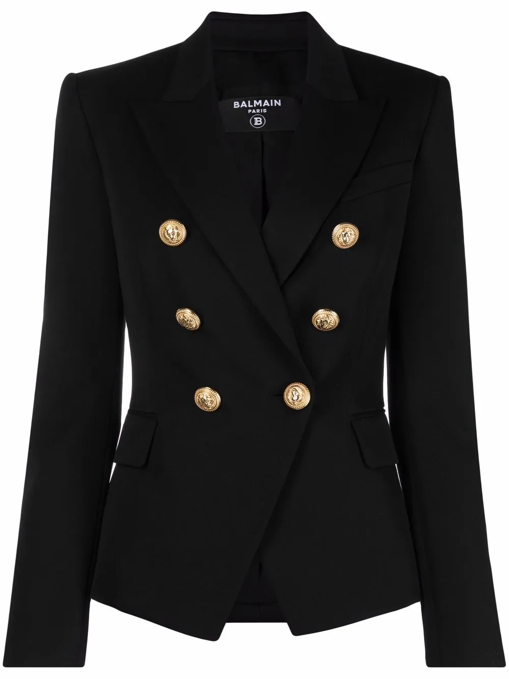 

Двубортный блейзер BALMAIN, черный
