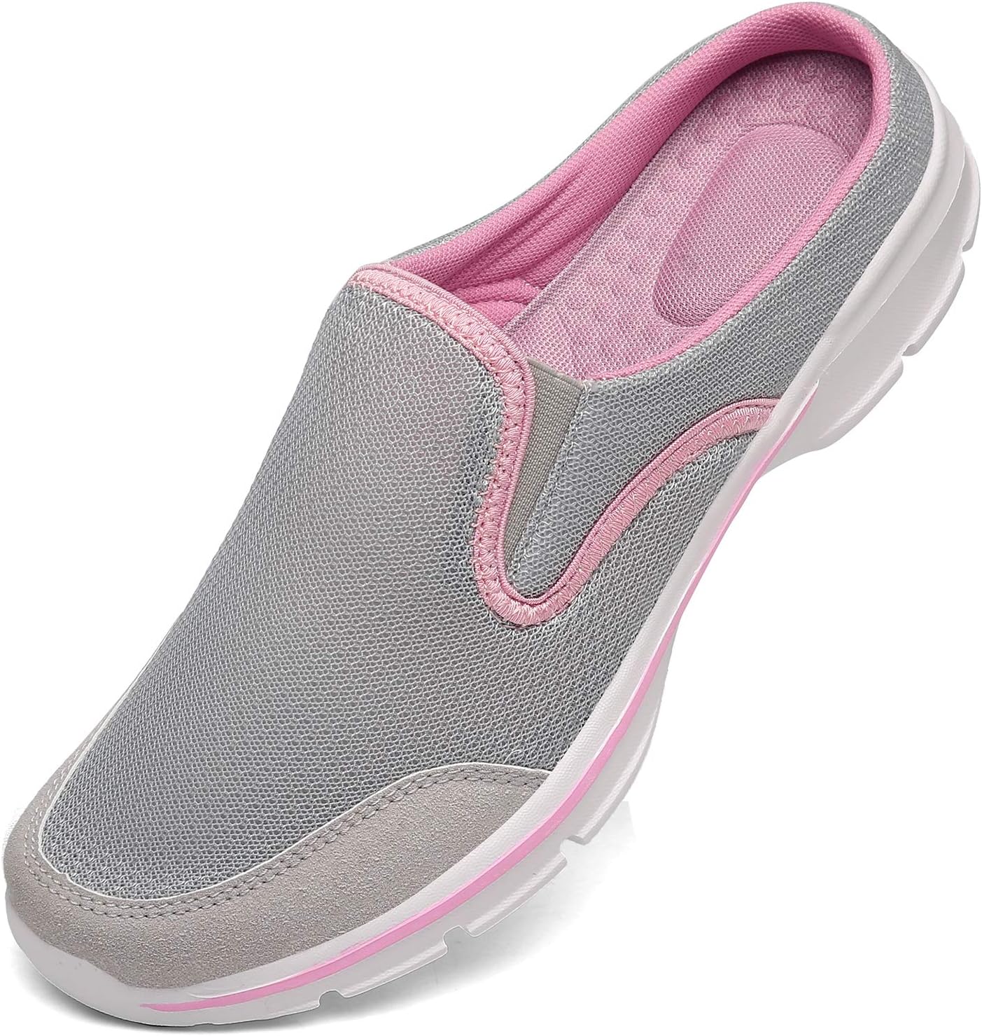 

Унисекс тапочки INMINPIN, повседневные сабо для дома, удобные туфли без застежки, подходящие для ходьбы, с противоскользящей подошвой для мужчин и женщин, розовый/серый