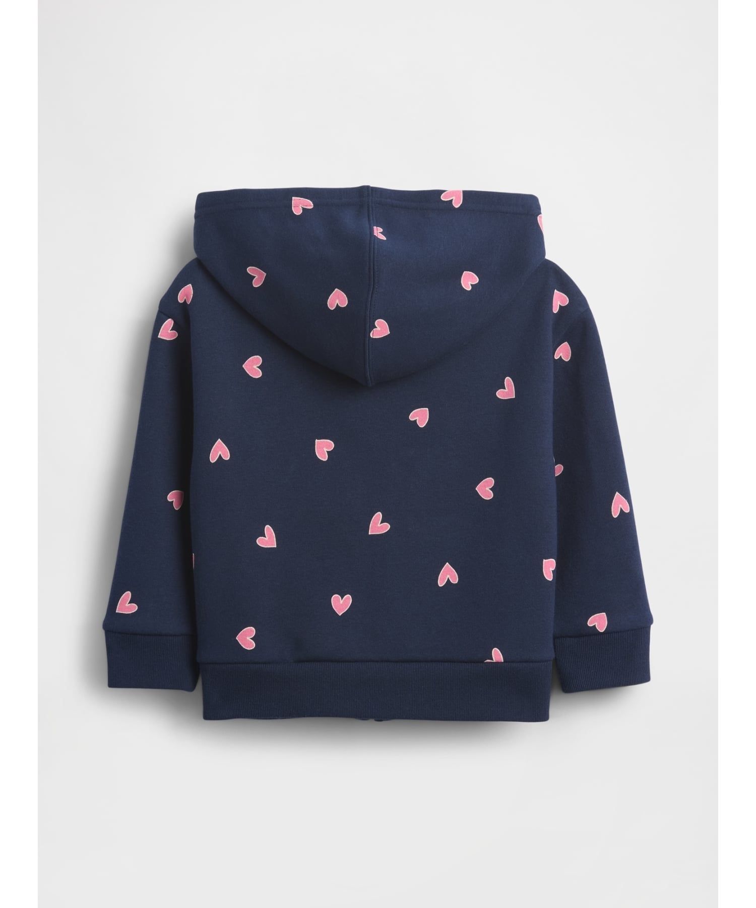 (K)babyGap Свободный крой, худи на молнии с логотипом GAP, NAVY_HEARTS — фото 2