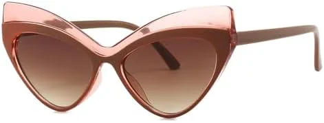 

Модные солнцезащитные очки для женщин в винтажном стиле, оправа для солнцезащитных очков с защитой от УФ-излучения UV400, увеличенного размера MTZJH, Brown