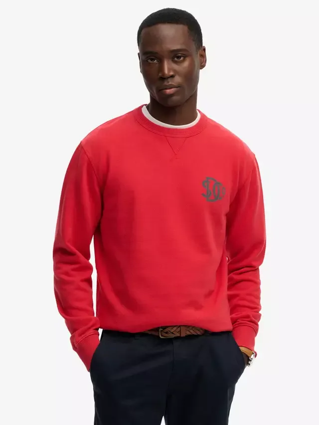 Толстовка свободного кроя от The Merchant Store, цвет выгоревший красный Superdry