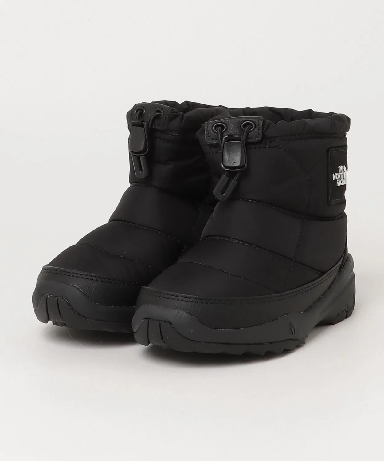 Детские зимние короткие ботинки Nuptse Bootie Logo Short The North Face чёрные