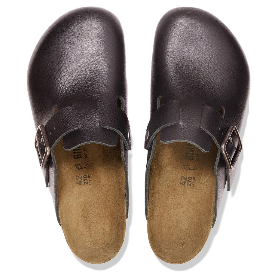 Мюли Birkenstock Boston Wire Buckle Natural Leather, черный — фото 3