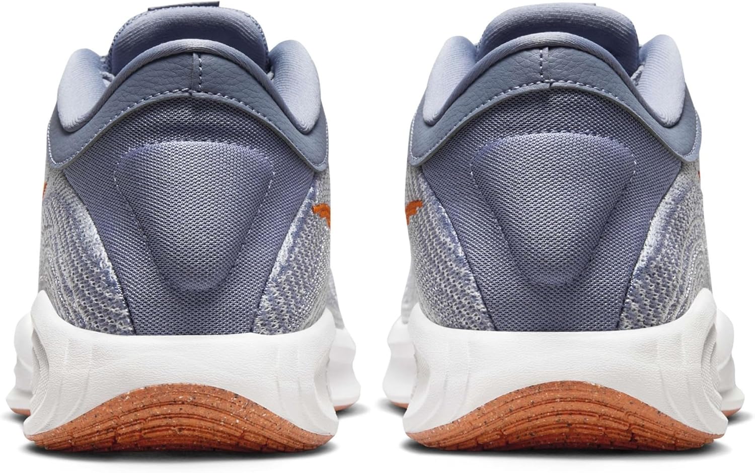 Мужские кроссовки Nike G.T. Hustle Academy с шнуровкой, серый/оранжевый — фото 4