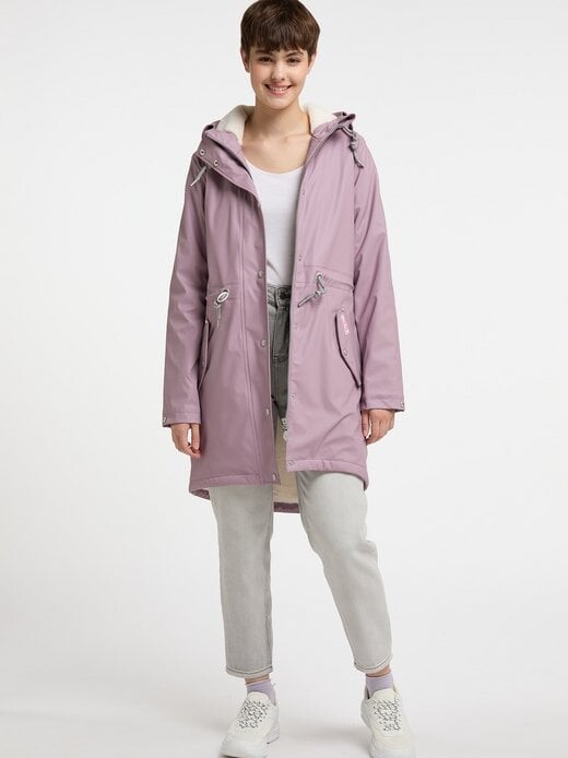 

Плащ на подкладке из искусственного меха Mymo, розовый