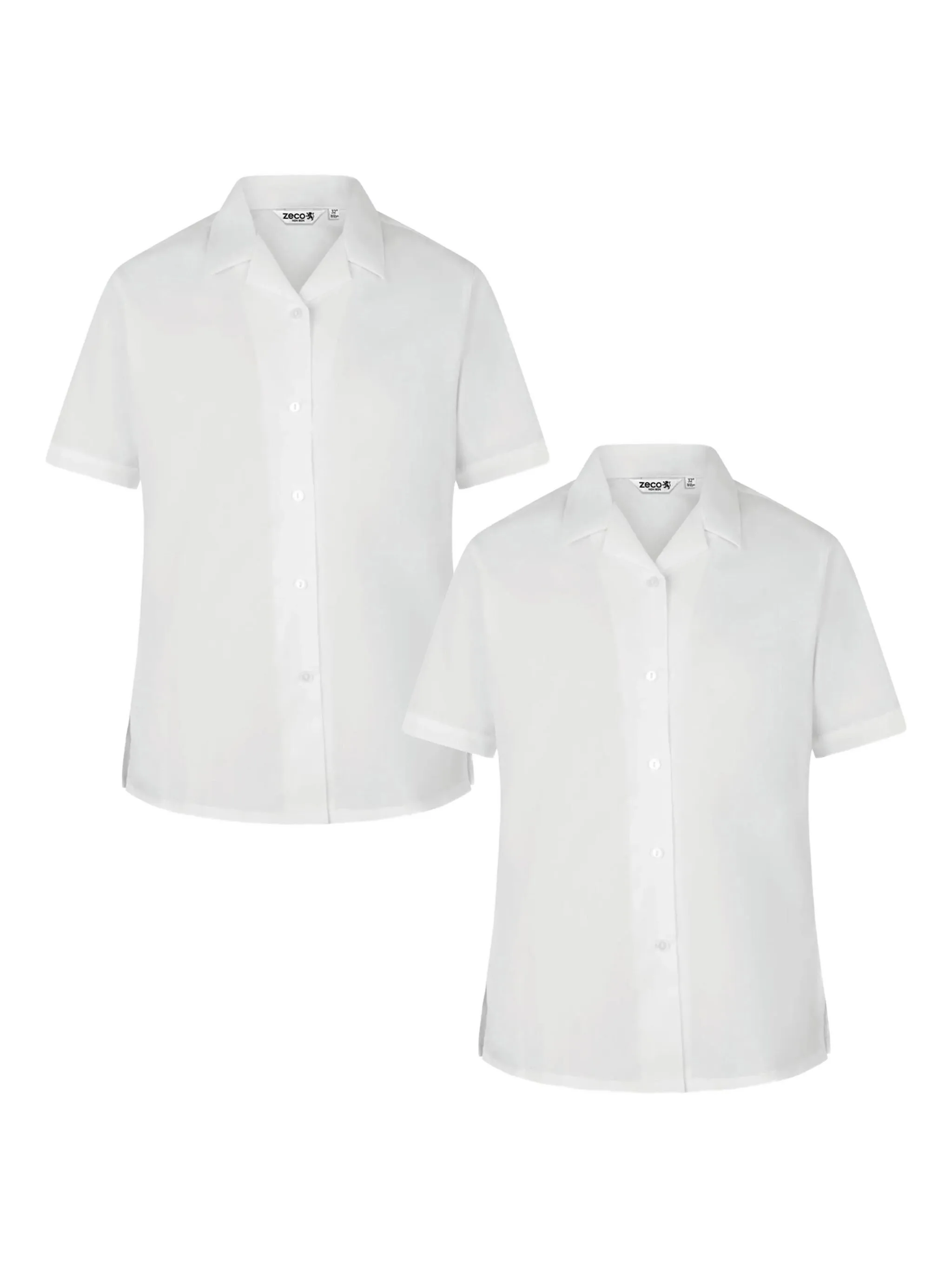 

Комплект из двух рубашек с короткими рукавами Zeco Schoolwear Kids, белый