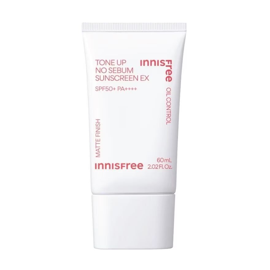 

Innisfree Tone Up No Sebum Sunscreen EX SPF50+ PA++++ 60 мл, White