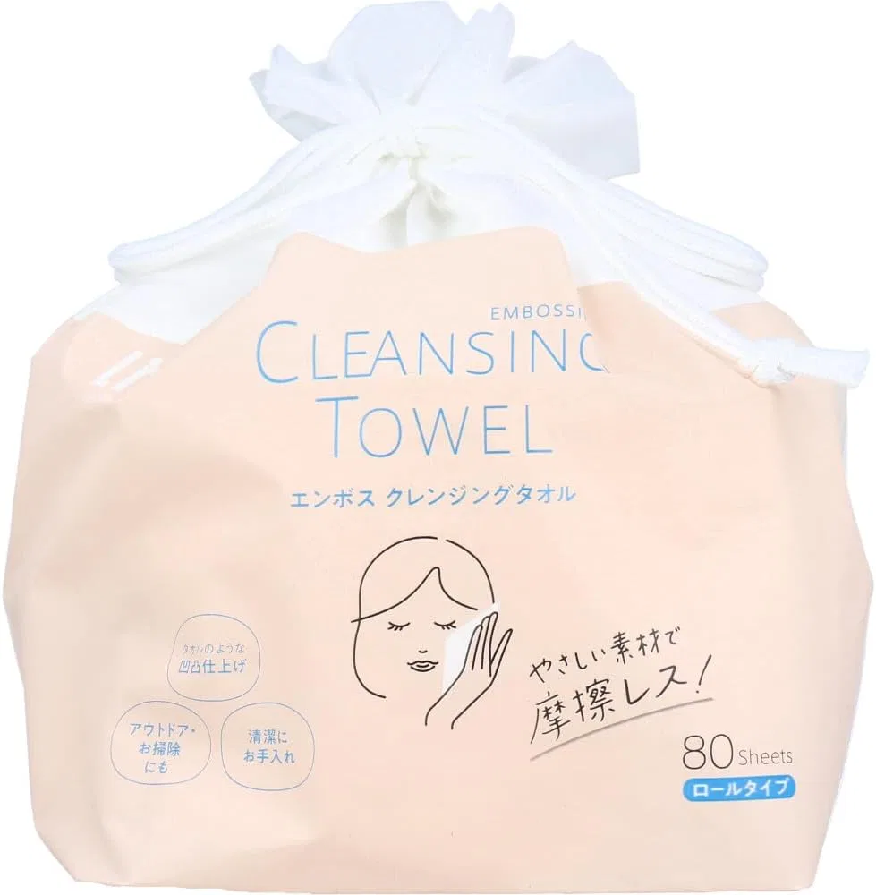 Средство для снятия макияжа — Салфетка для снятия макияжа тисненая, рулонная, 80 листов, , No Brand