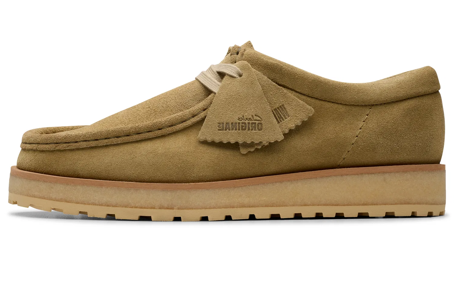 Повседневные туфли из спилка Clarks коричневые