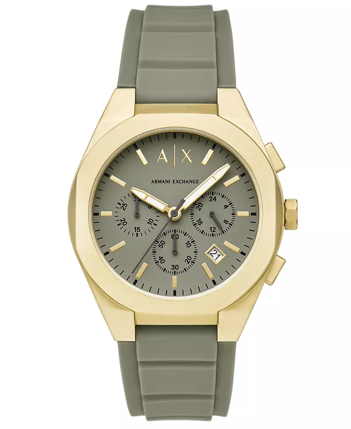 

Armani Exchange мужские часы Sync Chronograph с зеленым силиконовым ремешком, 42mm A|X Armani Exchange
