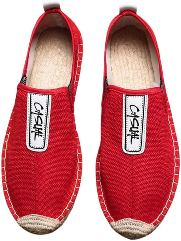 

Мужские кеды из ткани - модные и дышащие лоферы, подходящие для повседневной носки, обеспечивающие комфортное ощущение Hoalox, красный