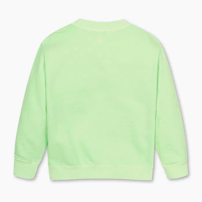 Детский зелёный свитшот с пигментным окрашиванием от Benetton Kids — фото 2