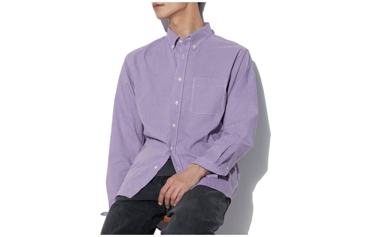 

Рубашка мужская Uniqlo, фиолетовый