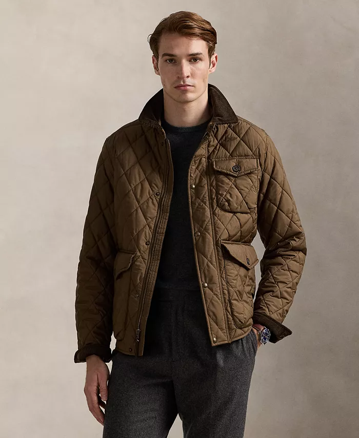 

Мужская водоотталкивающая стеганая куртка Polo Ralph Lauren, коричневый