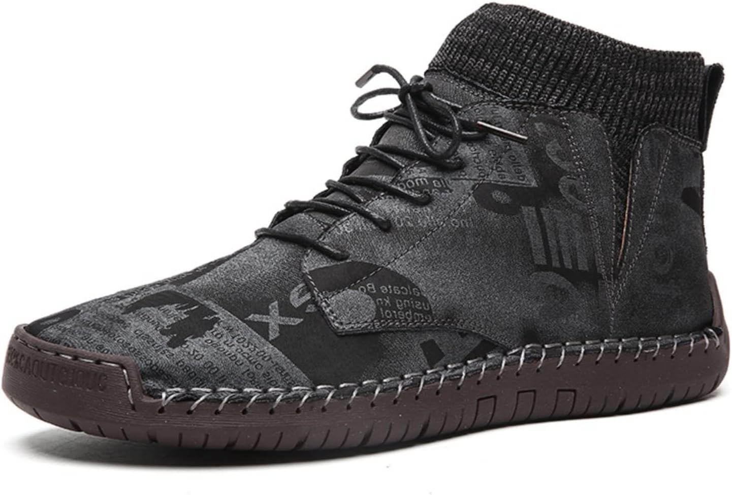 

Мужские ретро ботинки Чакка на шнуровке из натуральной кожи с плоской подошвой, повседневные легкие панк-ботинки с мягким носком, дышащие обувь для вождения, работы, прогулок, путешествий Netehadi, черный