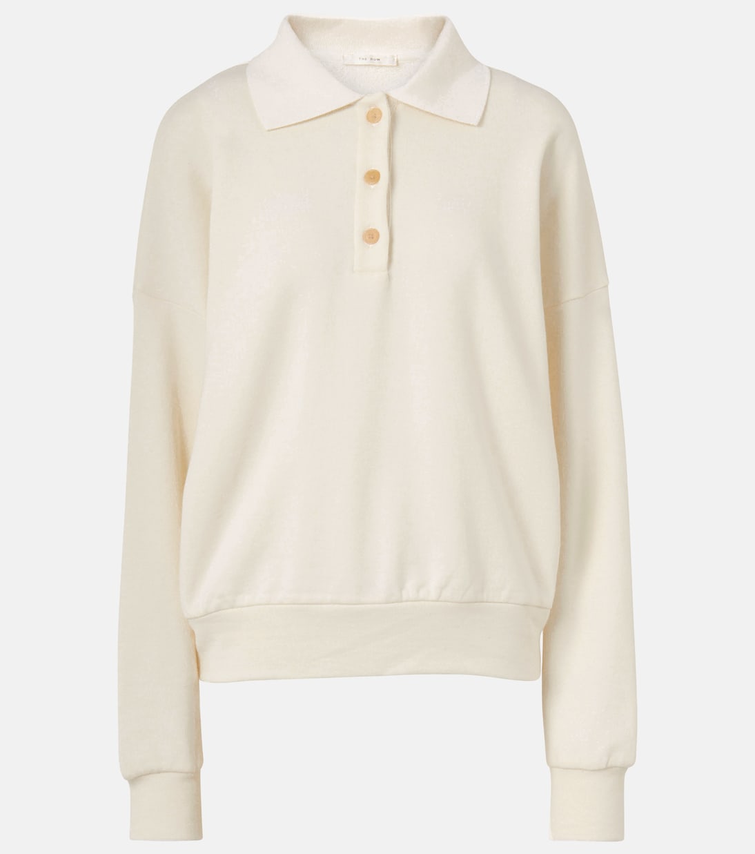 

Свитер-поло Corzas из хлопка и кашемира The Row, Bone