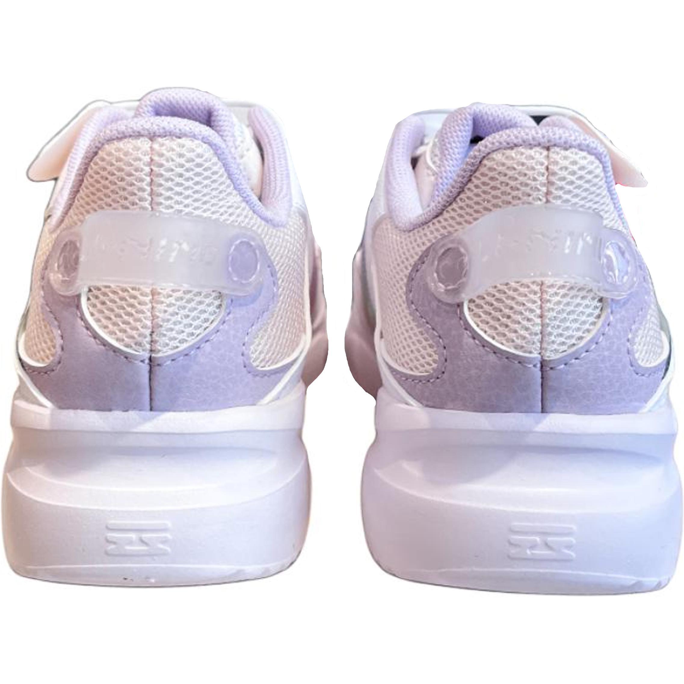 LINING YOUNG Спортивная коллекция low-top детские повседневные кроссовки white purple pink kids — фото 4