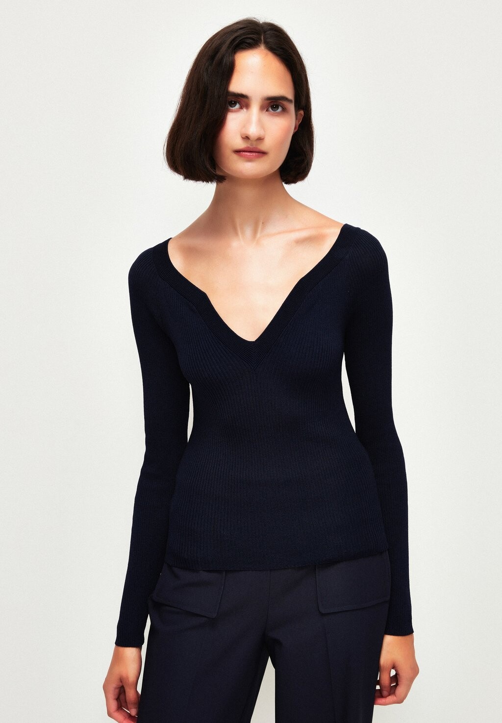 

Вязаный свитер LONG SLEEVE adL, цвет navy blue