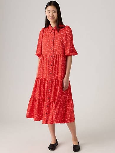 

Платье миди Синтия Levi's, цвет Marlo Dot_V2 High Ri - Red