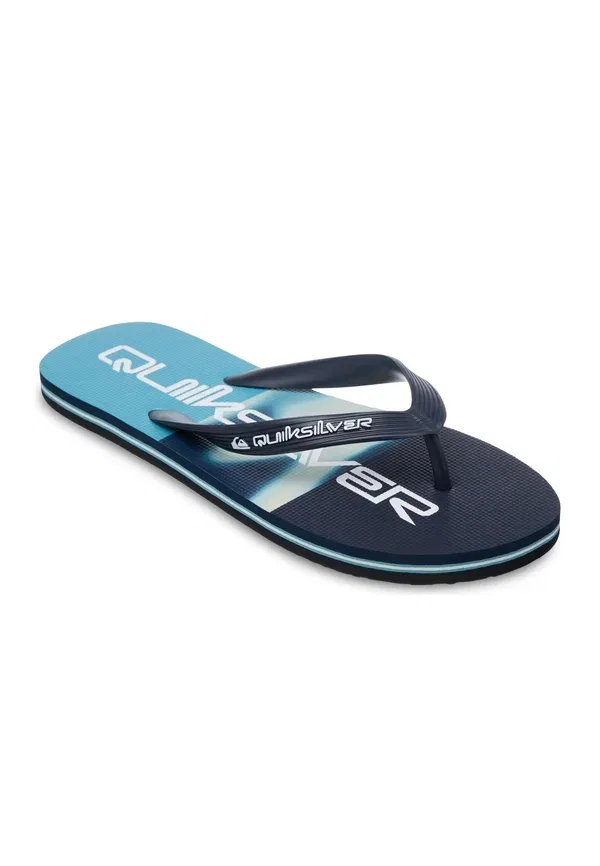 Мужские пляжные тапки Quiksilver Molokai stripe pool shoes, черный — фото 4