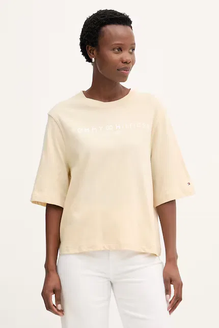 Футболка с коротким рукавом T-shirt Tommy Hilfiger, бежевый