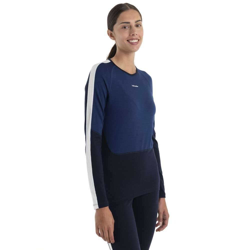 

Базовый слой Icebreaker 200 Sonebula Crewe Merino Long, синий