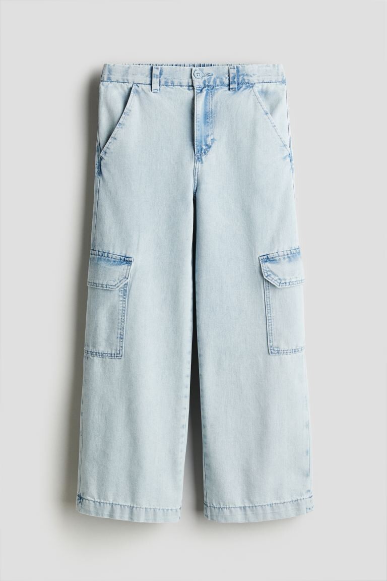 

Широкие брюки-карго H&M, синий