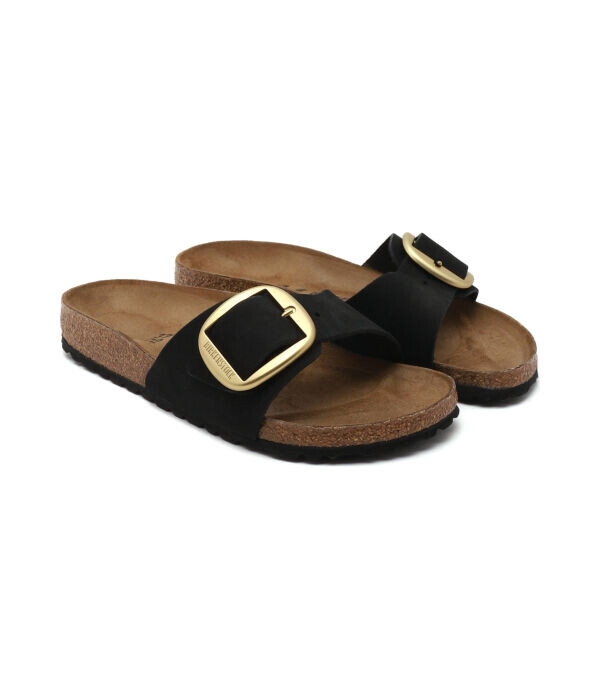 Шлепанцы женские Birkenstock с большой пряжкой, черный — фото 3