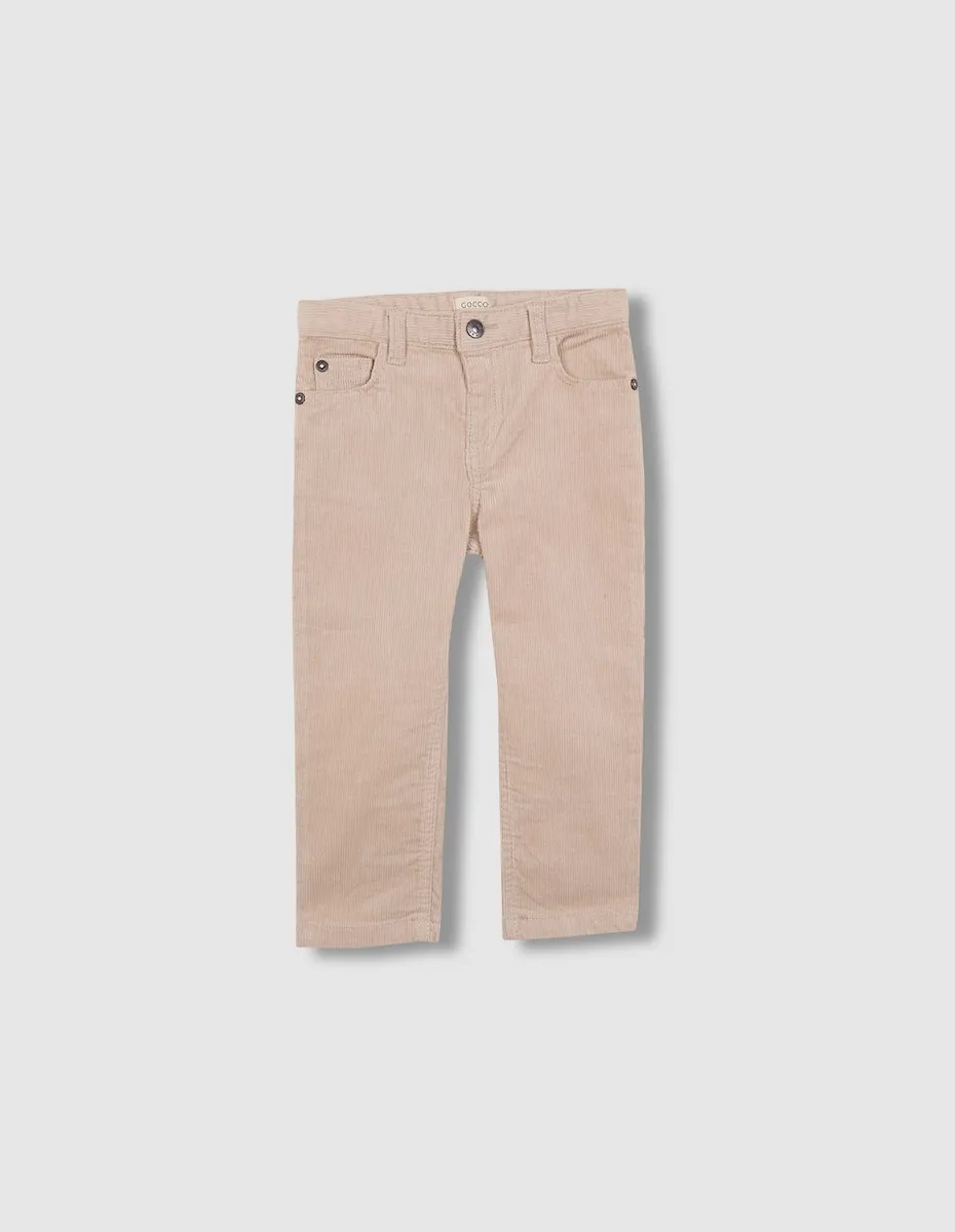 

Детские вельветовые брюки с 5 карманами Gocco, светло-серый