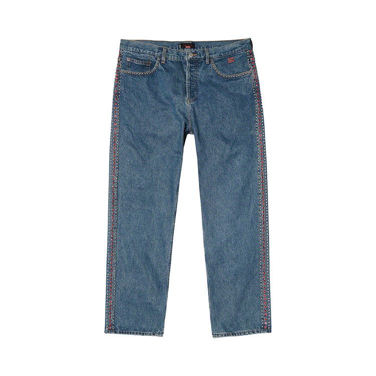 

Джинсы Supreme x B.B. Simon Studded Regular Jean, Blue