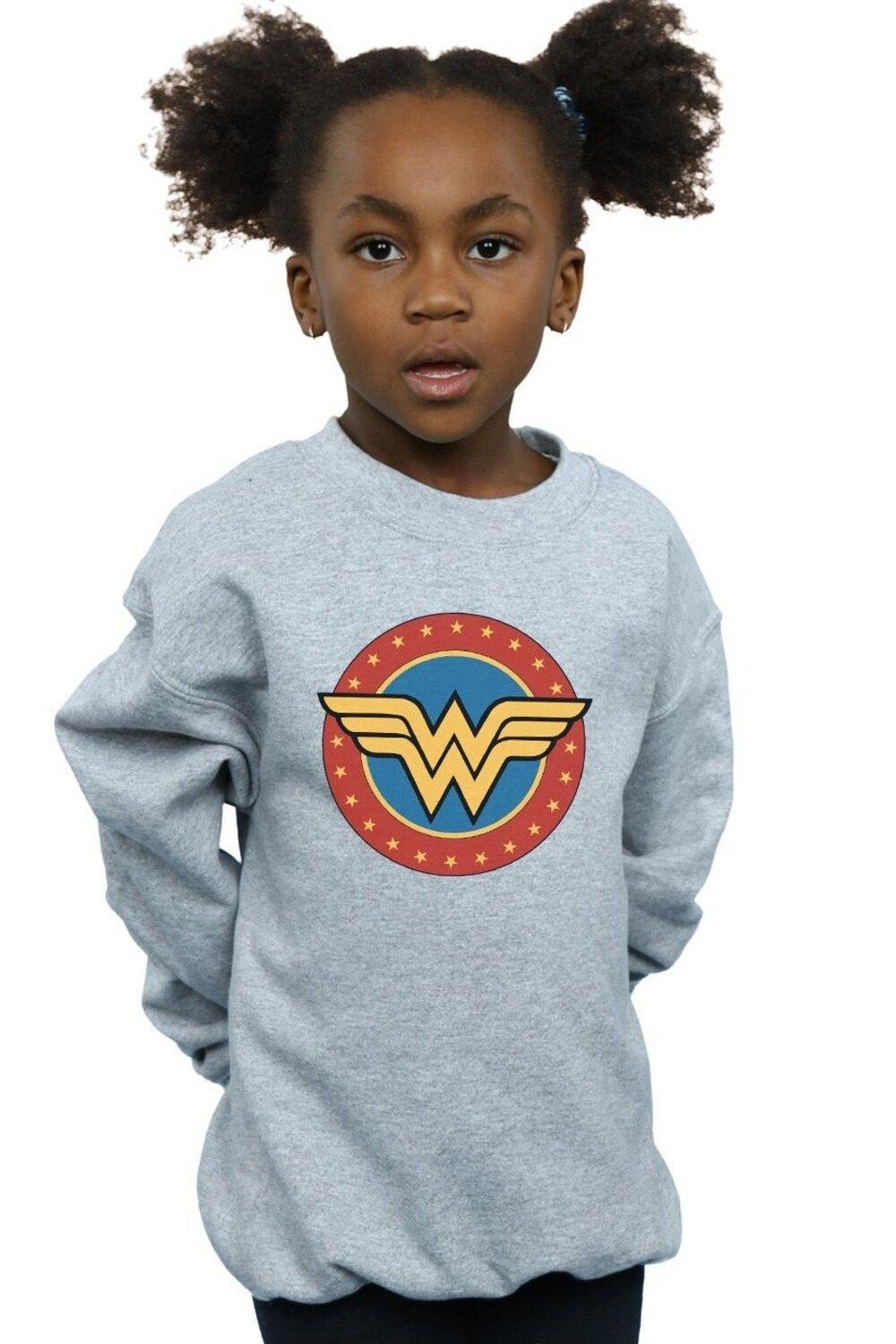 

Толстовка с круглым логотипом Wonder Woman DC Comics, серый