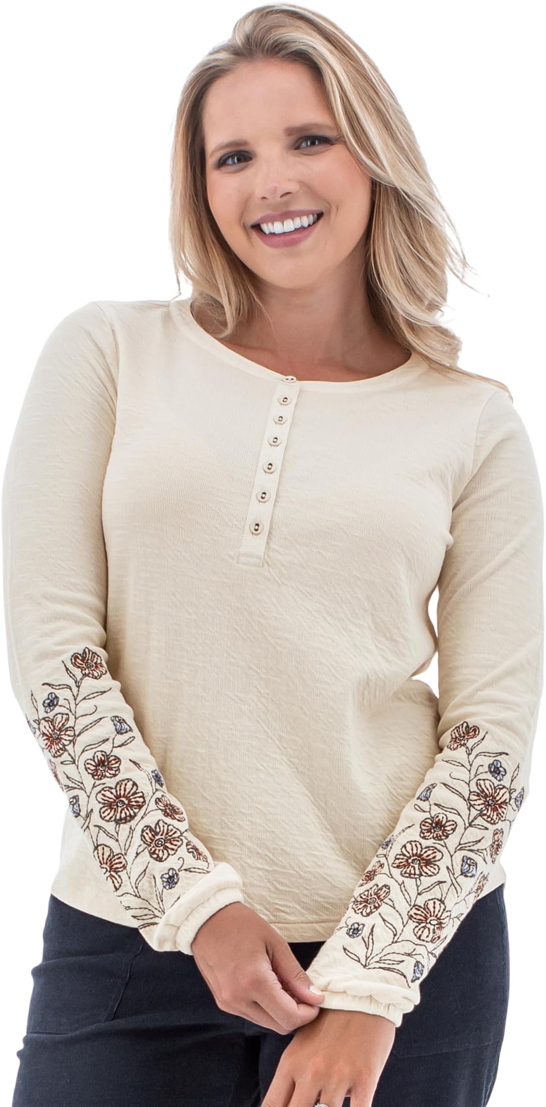 

Топ Aventura Clothing Larkin Henley, цвет Turtledove