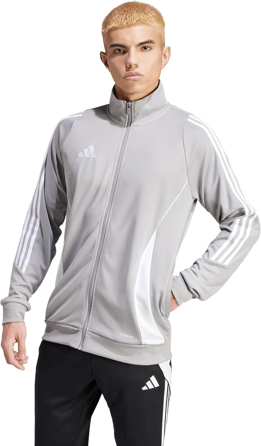 Мужская тренировочная куртка Adidas Tiro 24, серый/белый