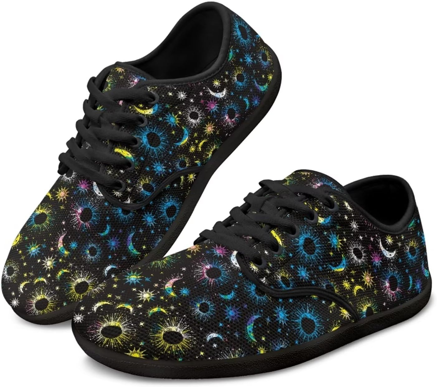 

Кроссовки Binienty Barefot для женщин и мужчин, широкие слипоны для бега, походов, тренировок, удобные спортивные туфли на плоской подошве, Gradient Sun and Moon