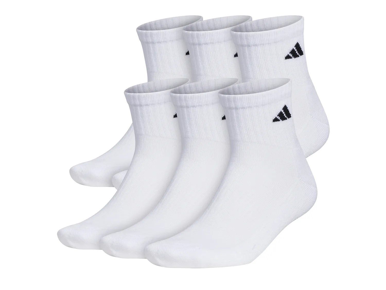 

Носки adidas Athletic Cushioned Men's Quarter Ankle Socks - 6 Pack, белый