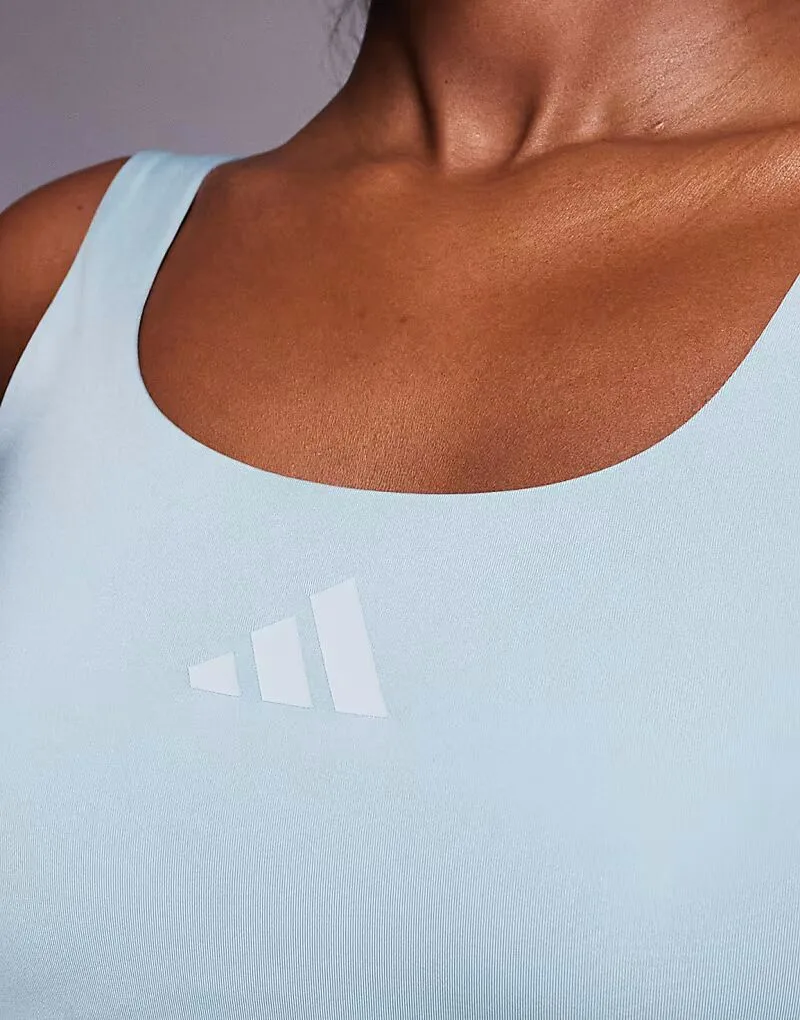 Adidas performance Майка Adidas Training Optime, цвет шалфей — фото 2