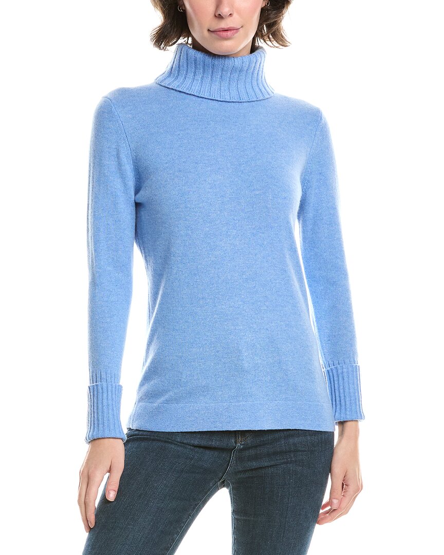 

Форте Кашемир Чанки Трим Водолазка Кашемировый свитер Forte Cashmere, синий