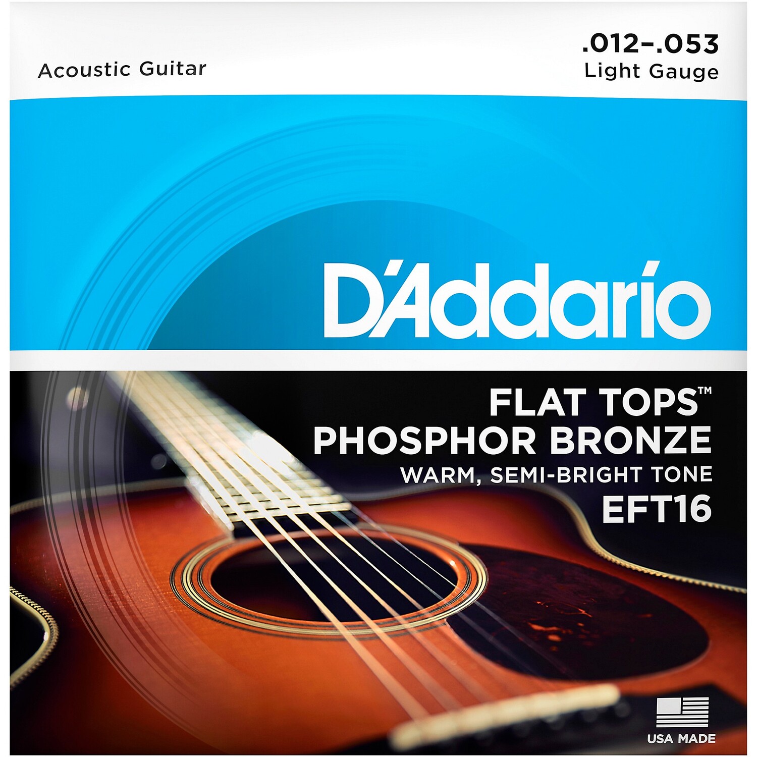 

Струны D'Addario EFT16 Flat Top PB Light для акустической гитары