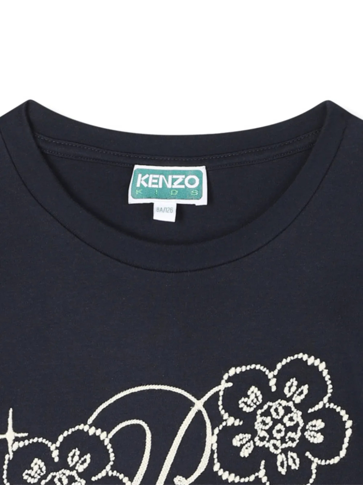 Футболка с длинными рукавами и цветочным принтом Kenzo Kids, синий — фото 3