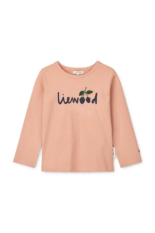 Детская хлопковая футболка с длинным рукавом Apia Placement Longsleeve Liewood, оранжевый — фото 2