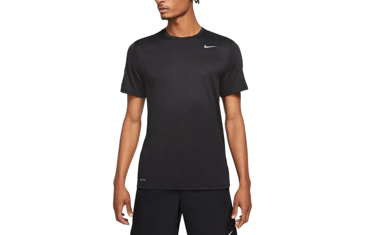 Nike Футболка мужская черная/холодный серый — фото 3