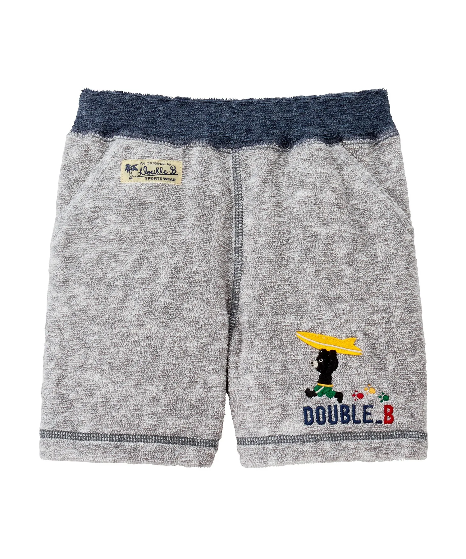 Детские шорты 5/4 длины из плюша DOUBLE_B серые