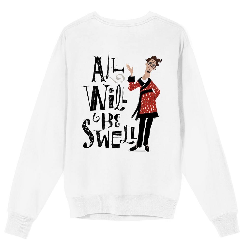 

Мужской свитшот с рисунком Coraline All Will Be Swell Licensed Character, белый