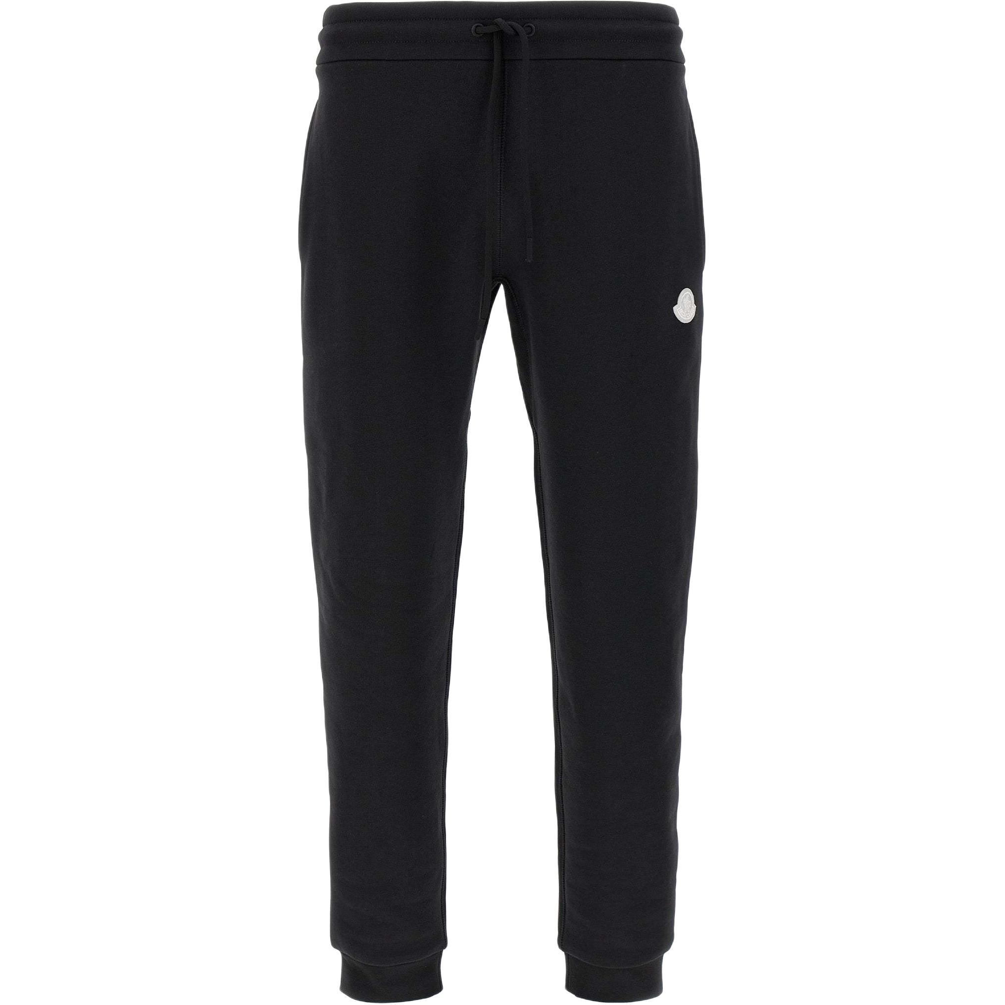 

Джоггеры с логотипом на заплатке и шнурком Moncler, черный