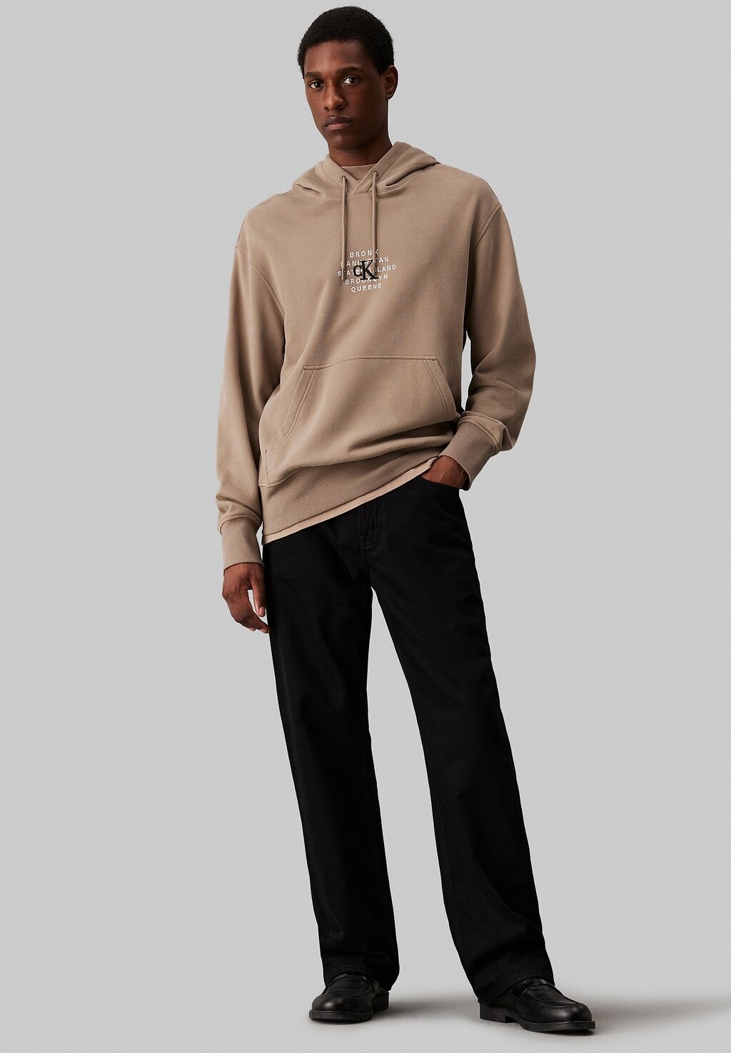 

Толстовка с капюшоном NYC STAMP GRAPHIC HOODIE Calvin Klein Jeans, бежевый