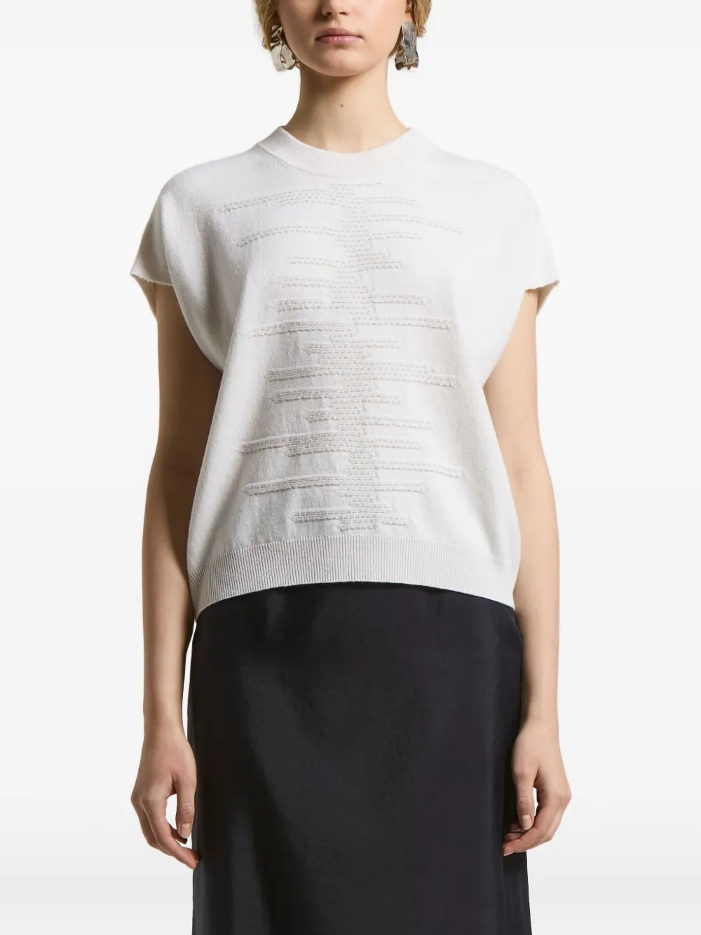 

Вязаная футболка с коротким рукавом Peserico, белый